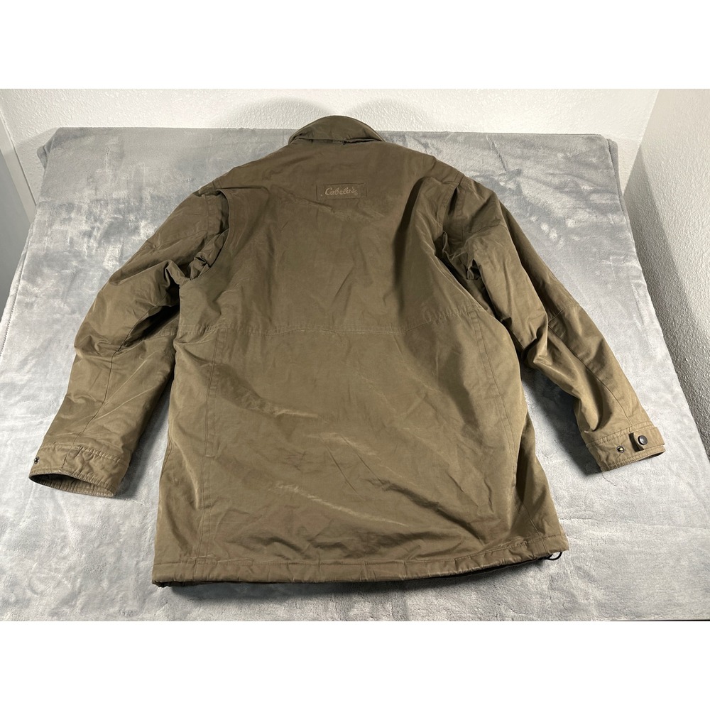 Cabelas Outfitter Series Mens Large Brown Sherpa Lined Field Jacket Work Coat - Picture 9 of 9